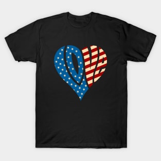 Love USA 4th July T-Shirt